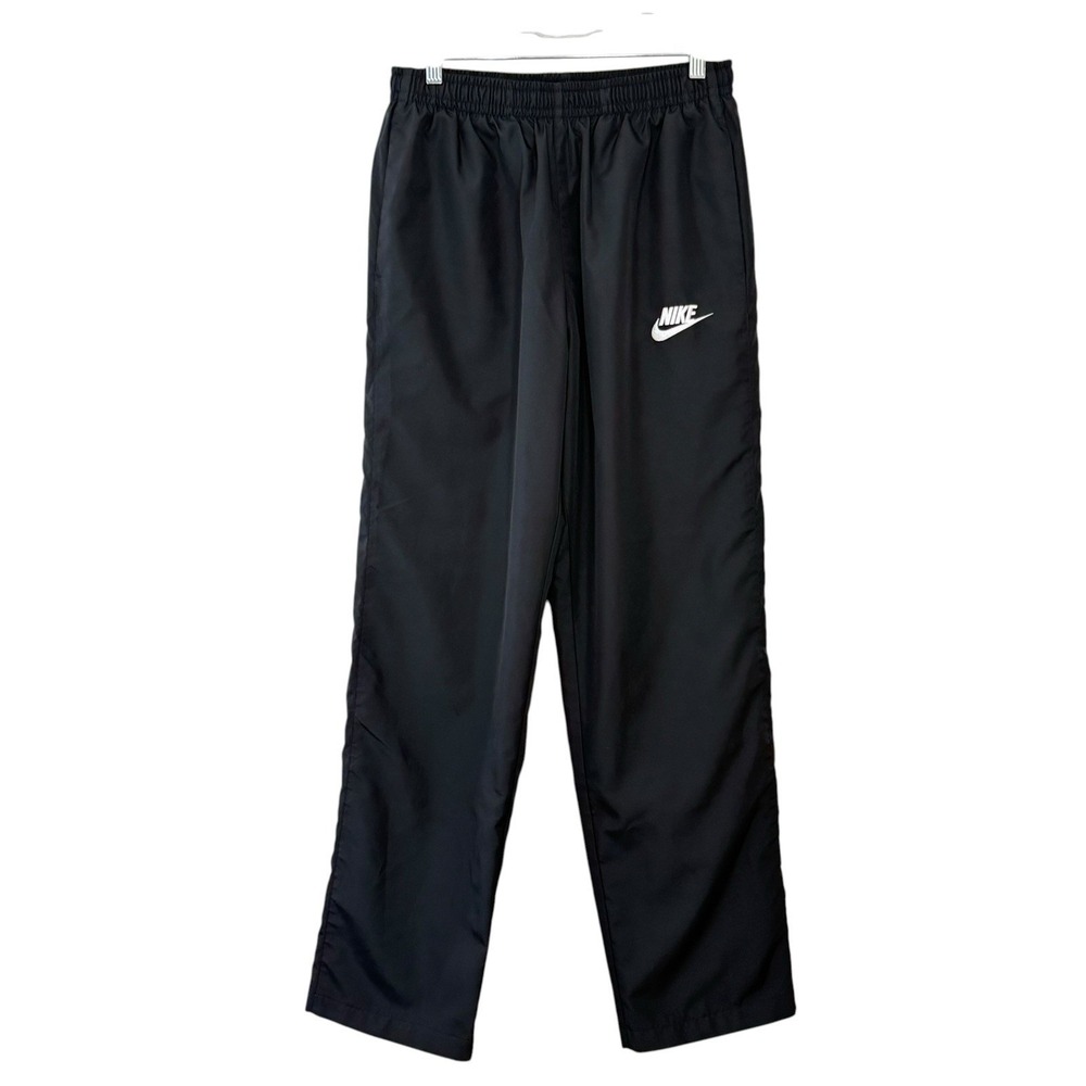 Nike Sportswear Woven Track Pants Mens Sz LG 804314-010 Black Lined